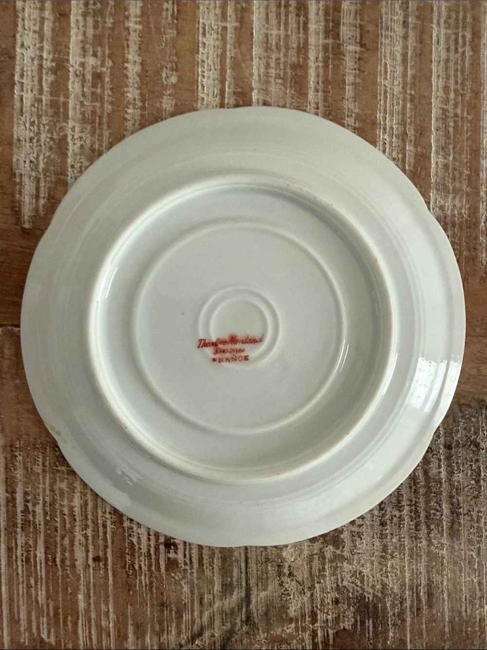 Antique Theodore Haviland Limoges Fruit Bowl Saucer Pink Poppy Floral